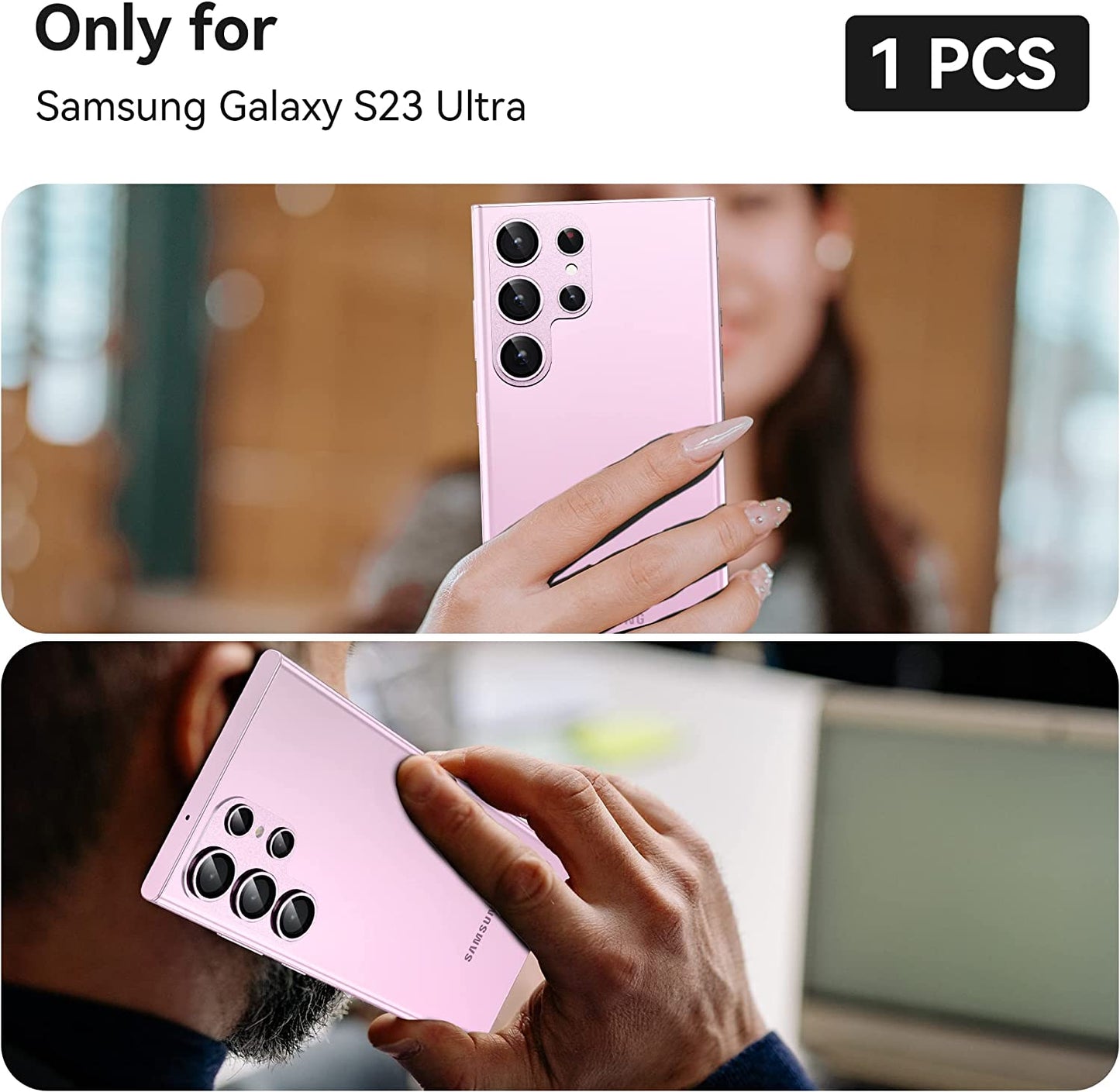 Mansoorr for Samsung Galaxy S23 Ultra Camera Lens Protector, Lavender