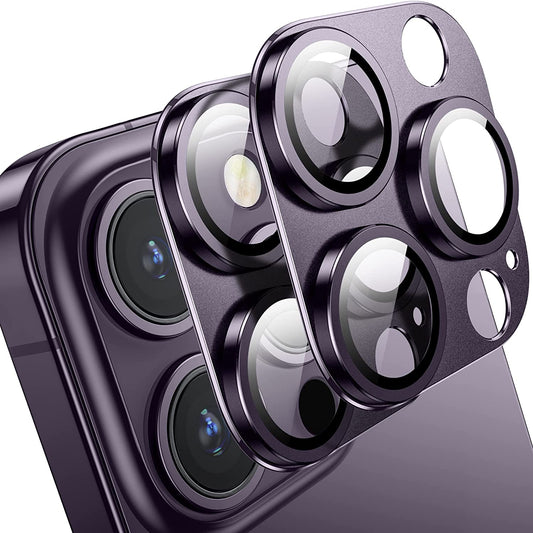 Mansoorr Camera Lens Protector for iPhone 14 Pro/iPhone 14 Pro Max - Purple 2 Pack