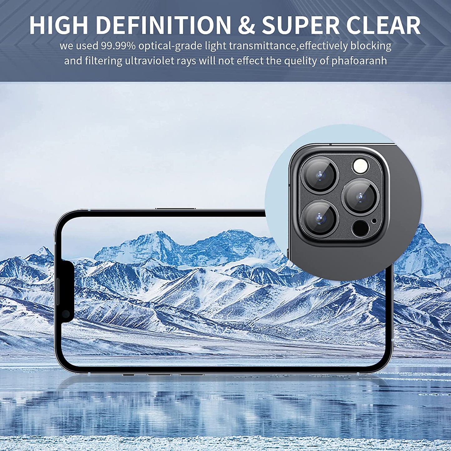 Mansoorr Camera Lens Protector for iPhone 14 Pro/iPhone 14 Pro Max - Black 2 Pack