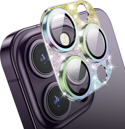 Mansoorr for iPhone 14 Pro & iPhone 14 Pro Max Camera Lens Protector - Colorful Glitter